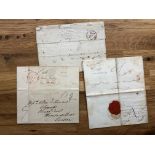 POSTAL HISTORY 1796 entire to Brighthelinstone Sussex, and 1813 entire to London with Bath mileage