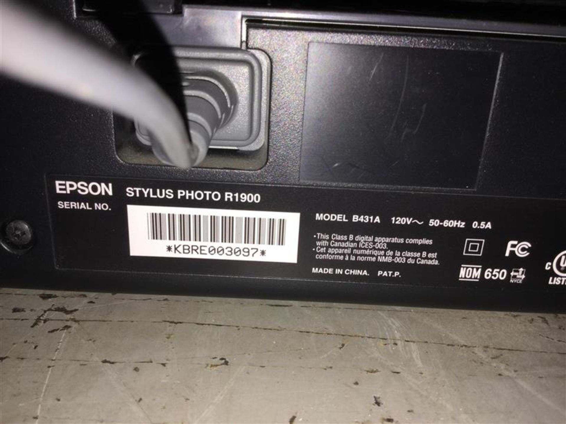 EPSON ULTRA CHROME - STYLLUS PHOTO R1900. MODEL# B431A - Image 4 of 4