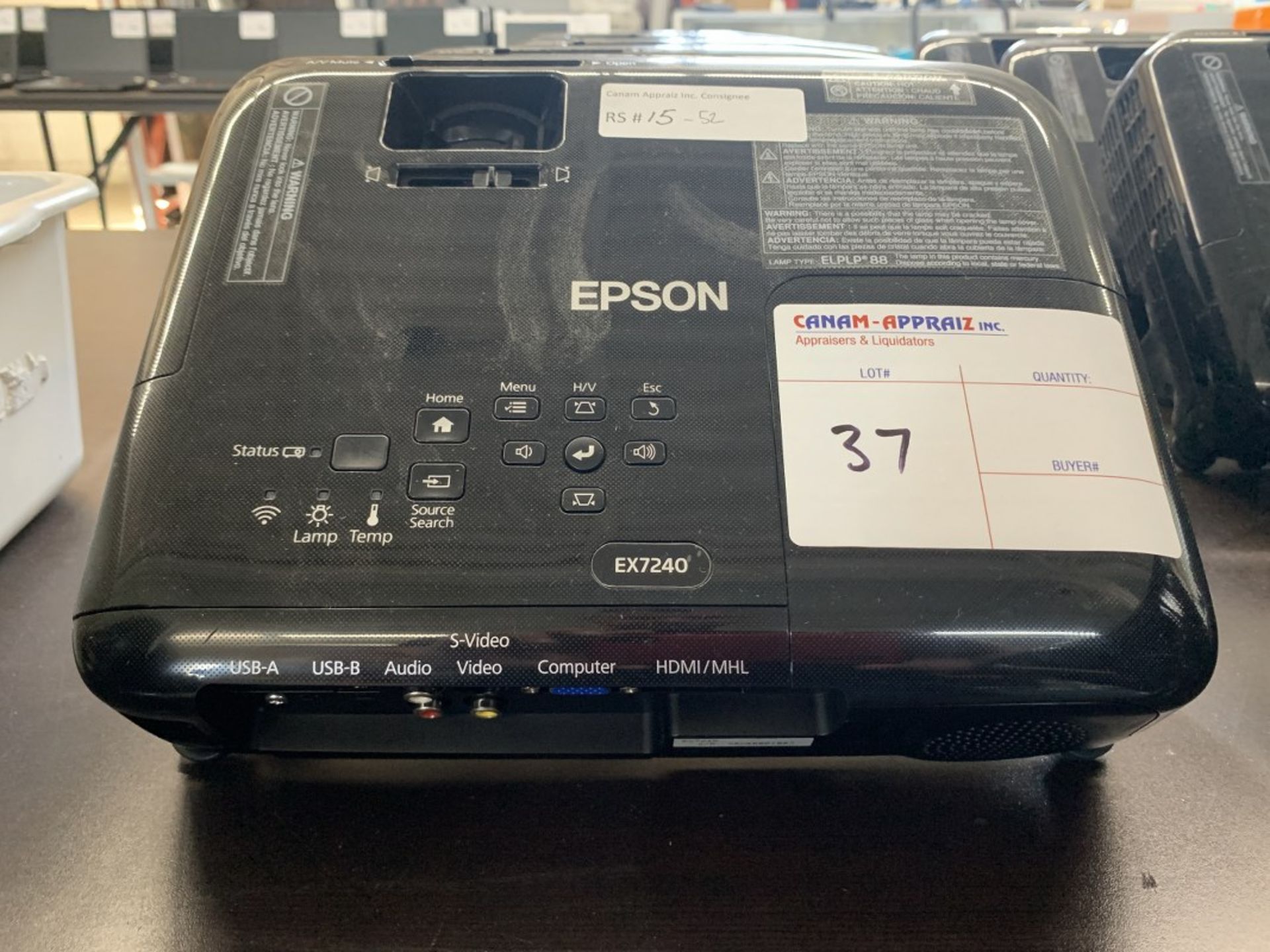 EPSON - 3LCD PROJECTOR - MODEL # ELPLP78