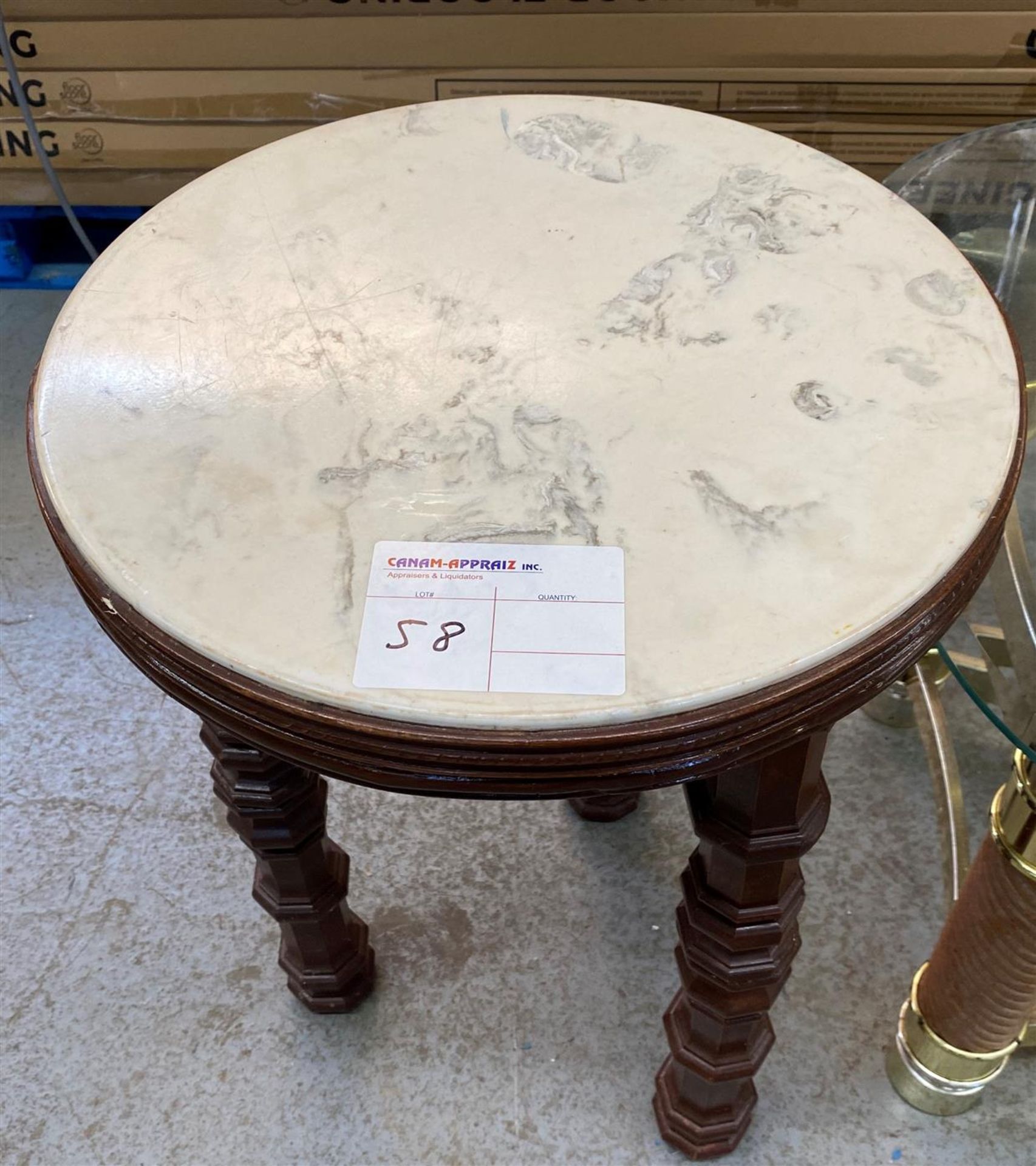 DECORATIVE MARBLE SIDE TABLE