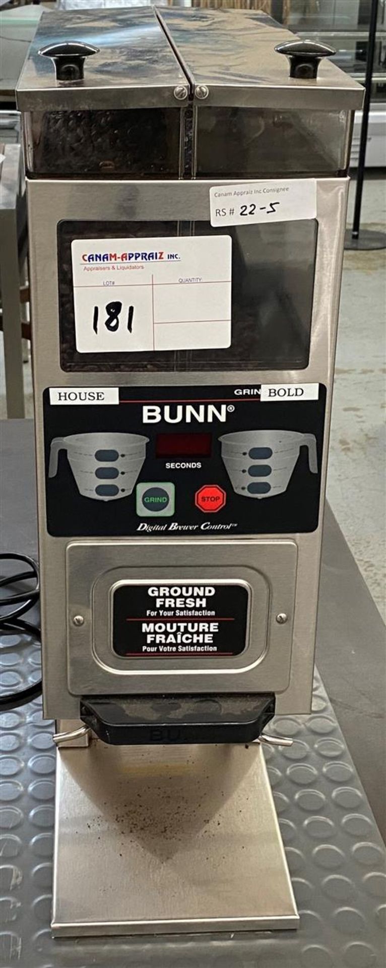 BUNN- COFFEE GRINDER - MODEL # G9-2T DBC