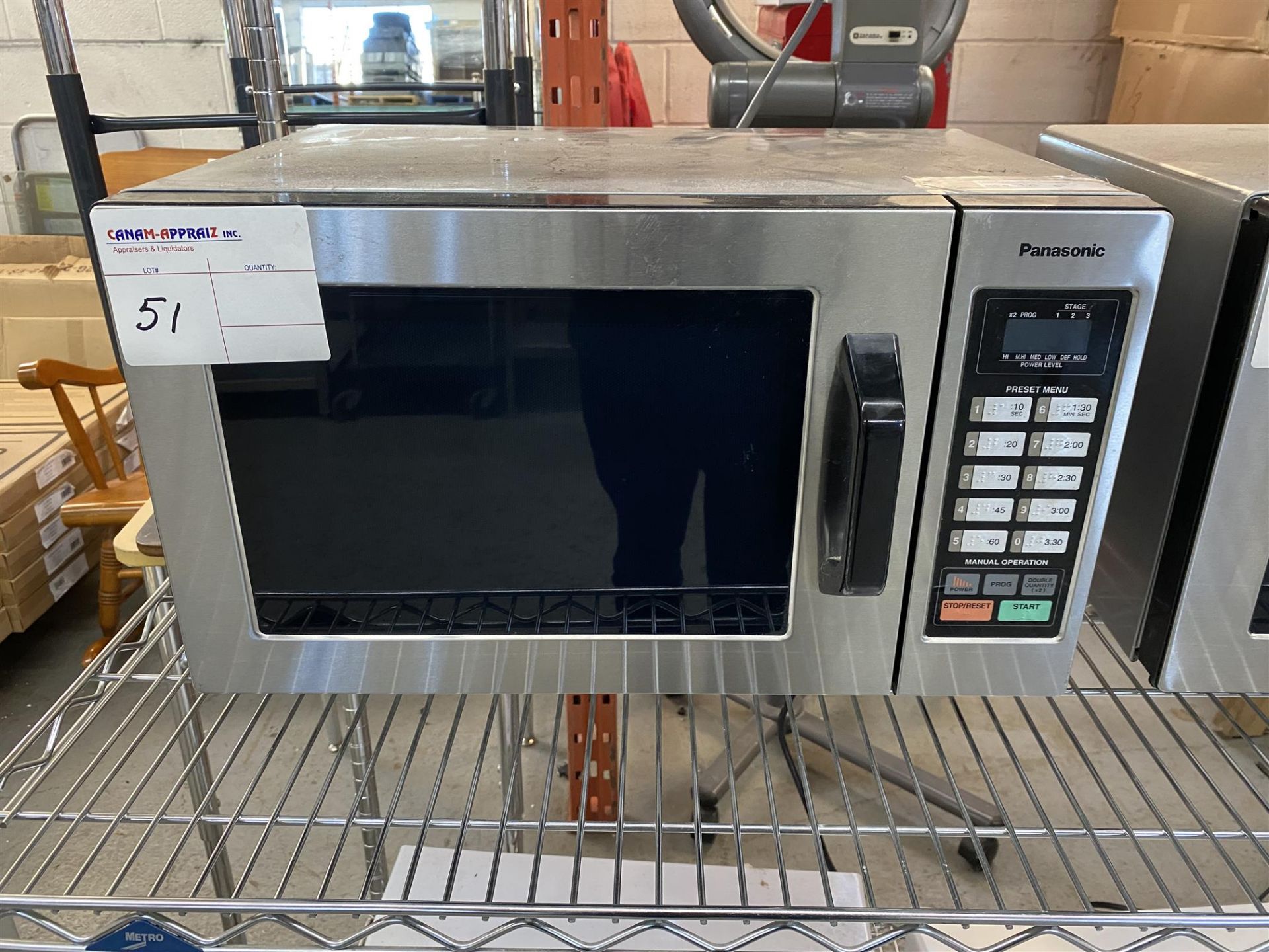 PANASONIC COMMERCIAL MICROWAVE - MODEL # NE-1054C