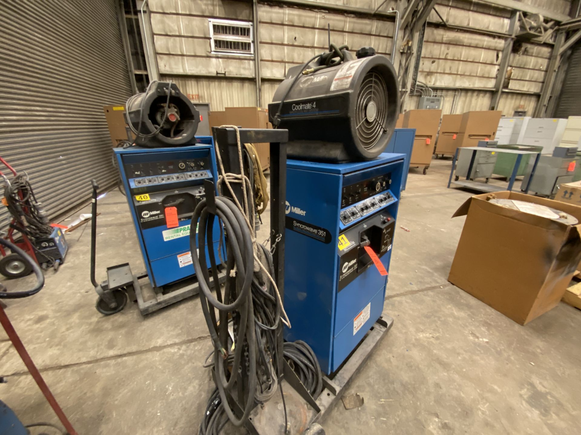 Miller synchrowave 351 CC ac/DC arc welder SN KH316086 with Coolmate 4 water chiller with foot - Image 4 of 4