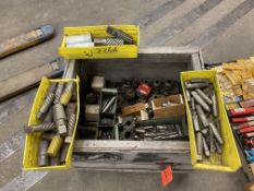 Lot of assorted new and used tooling, including tool-holders, assorted tapers, twist-mills, Morse