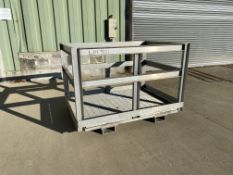 64" x 48" welded aluminum frame manlift safety-platform with 44" high railing