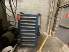 Vidmar 9-drawer tool cabinet, with assorted tooling