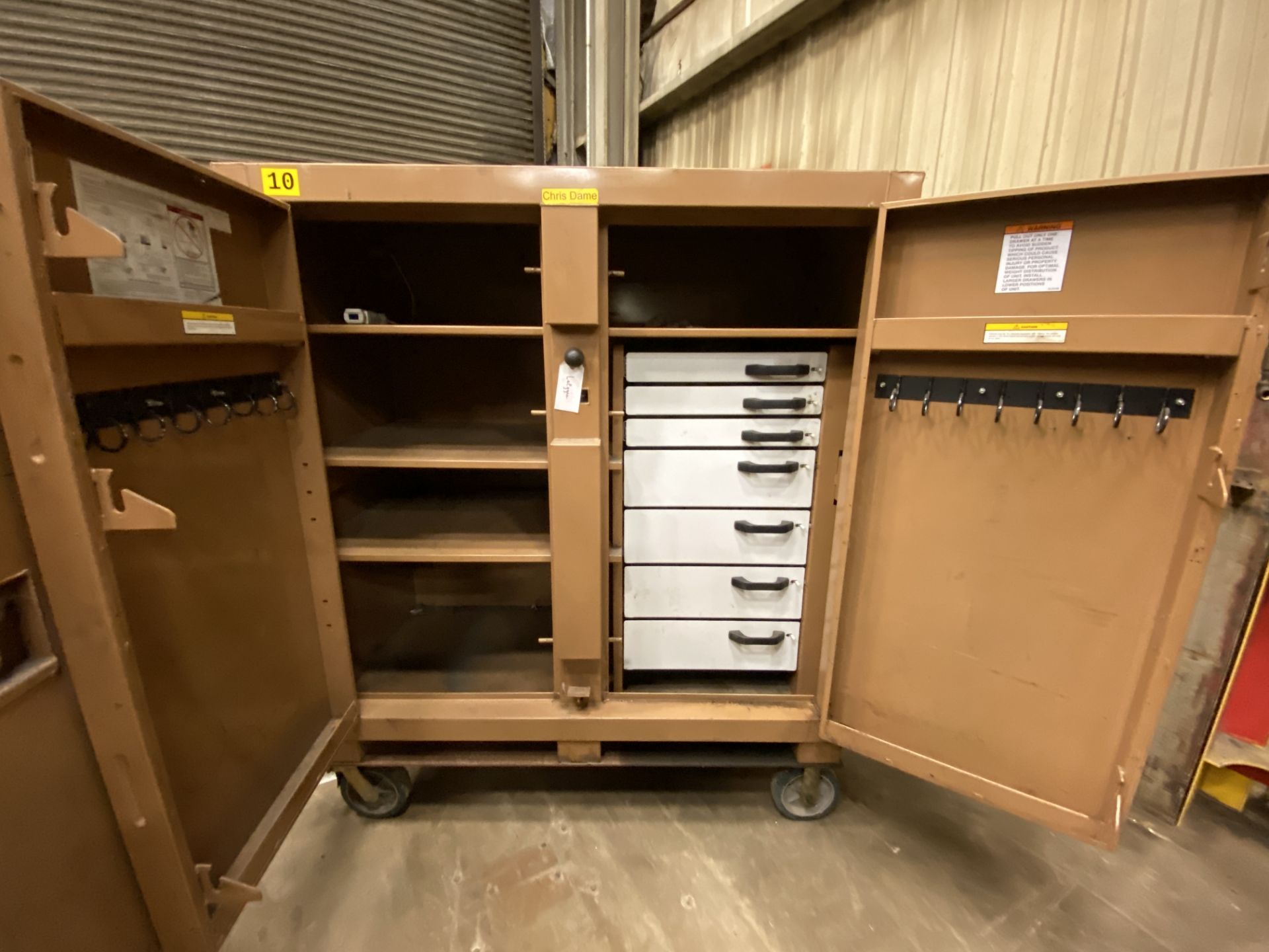 Knaack Jobmaster mn 112 rolling job site tool cabinet, 2 door, 52" x 27", 52" inside measurements, - Image 2 of 2