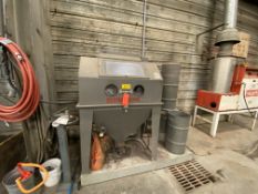 Econoline 42" glove box dry blast cabinet with dust collector