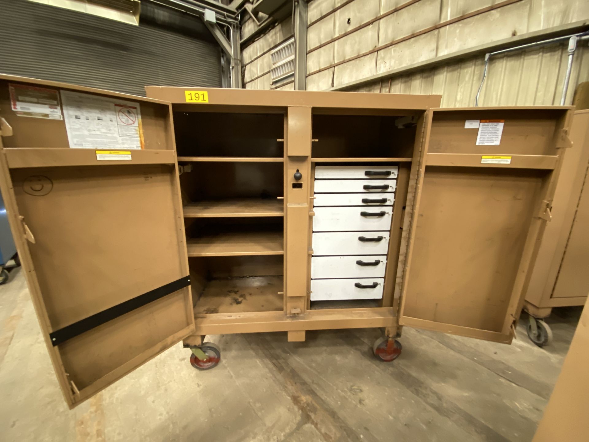 Knaack Jobmaster mn 112 rolling job site tool cabinet, 2 door, 52" x 27", 52" inside measurements, - Image 2 of 2