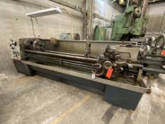 Clausing Colchester engine lathe 17" swing x 108" DC, 20 - 1600RPM spindle speeds, with (2) 12" 3-