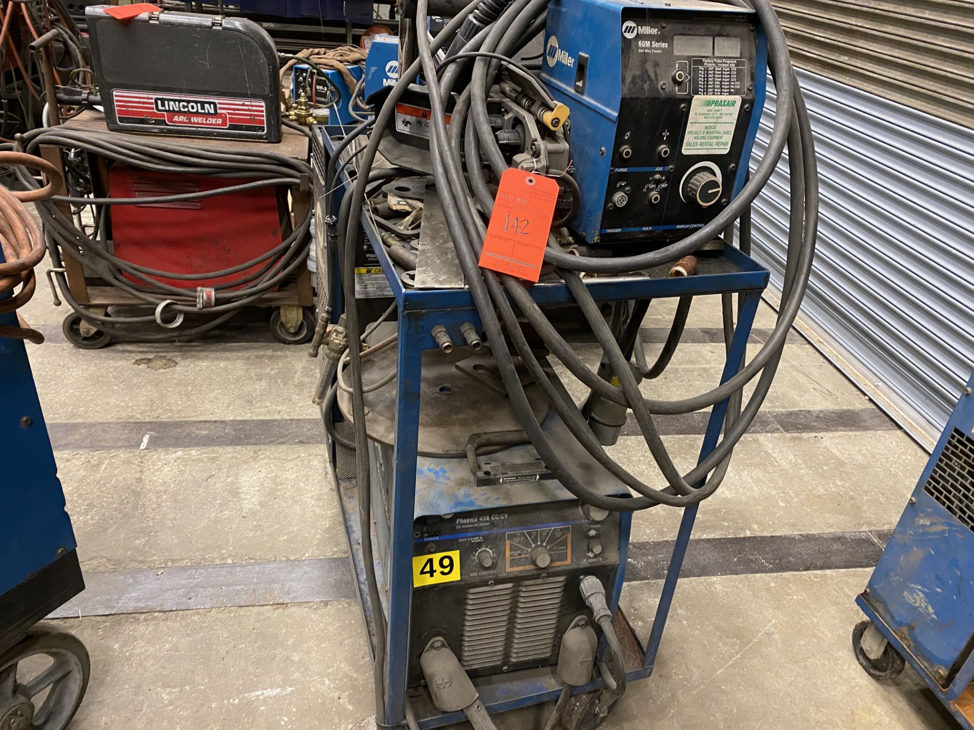 Miller Phoenix 456 CC/CV DC arc welder SN KH564612 with watermate 1 cold water chiller with XR