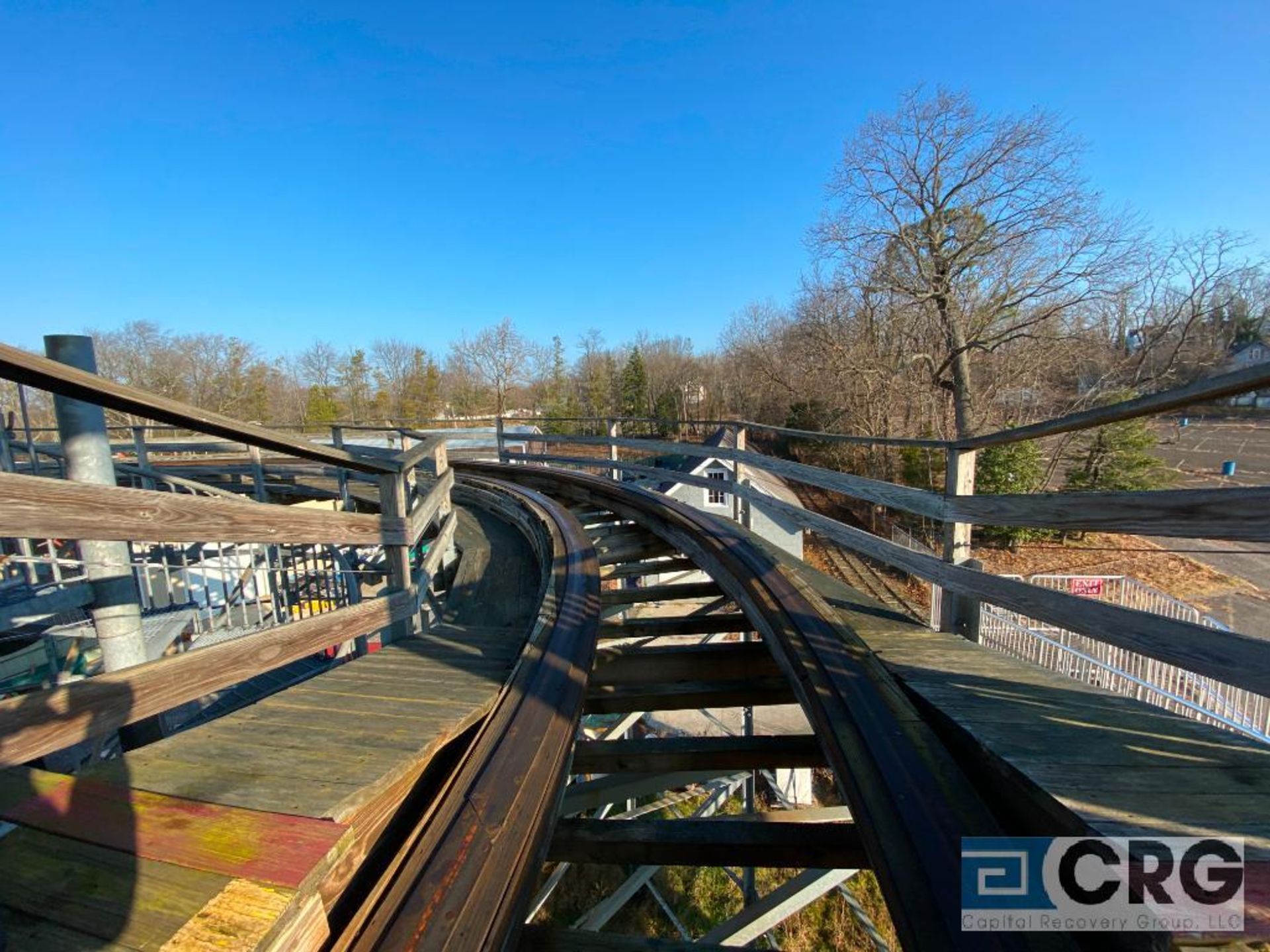 Hell Cat wood deck roller coaster, all galvanized steel structure frame, new in 2005, including - Image 6 of 9