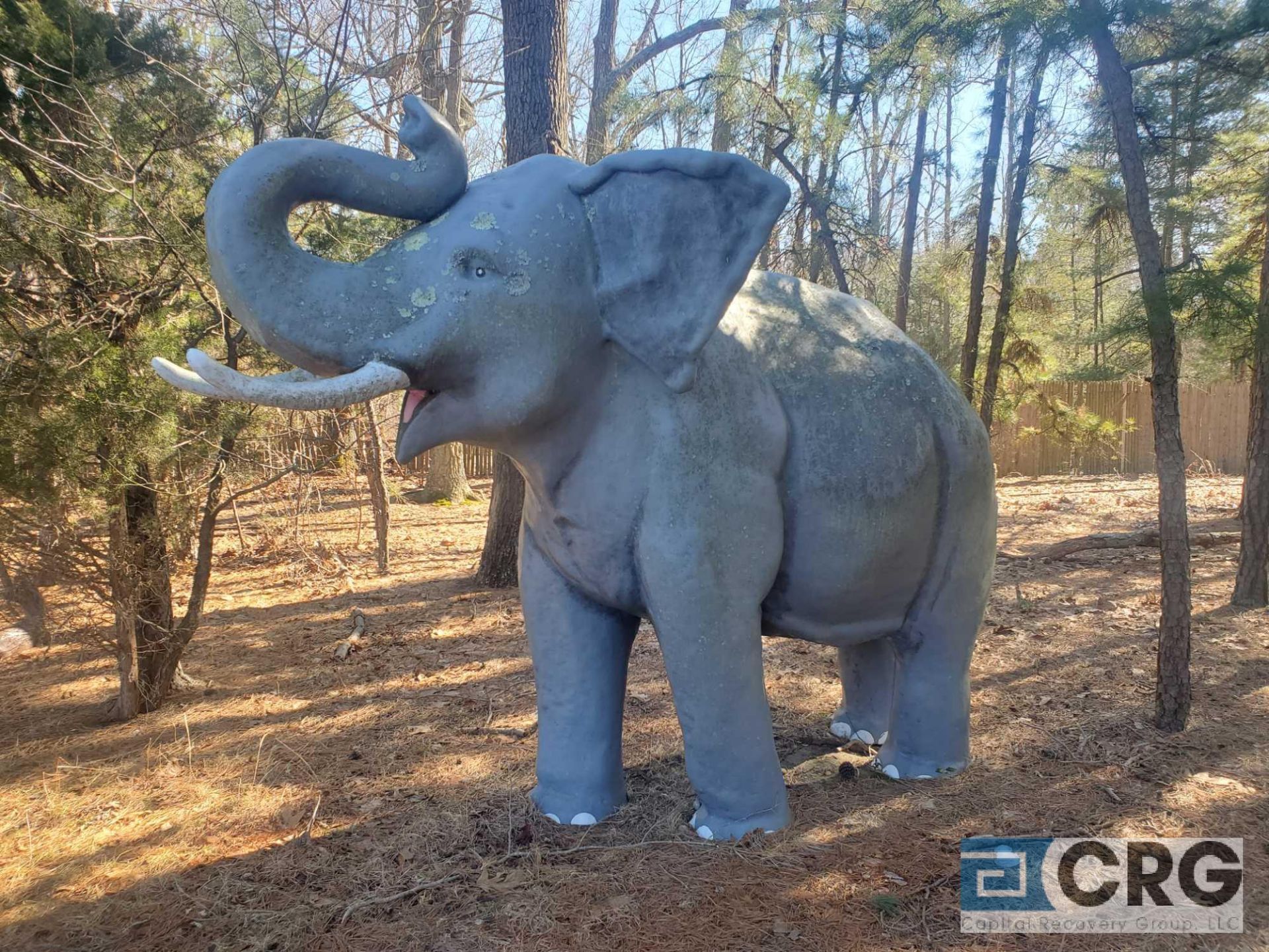 Elephant statue (located in train ride back of picnic area)