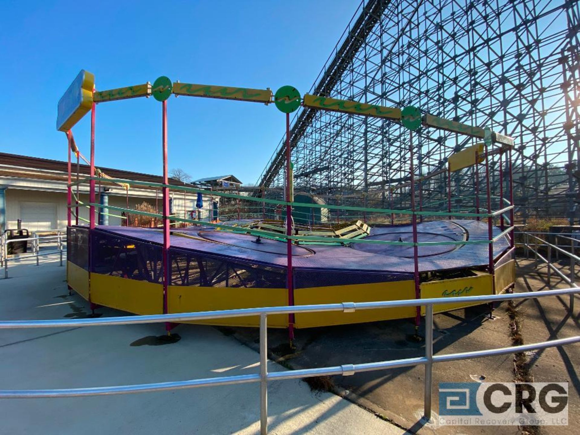 Tilt A Whirl circular ride (Passenger cars, seats, and baskets in storage on the premises,