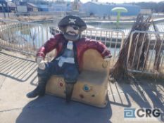 Pegleg Pirate statue photo bench