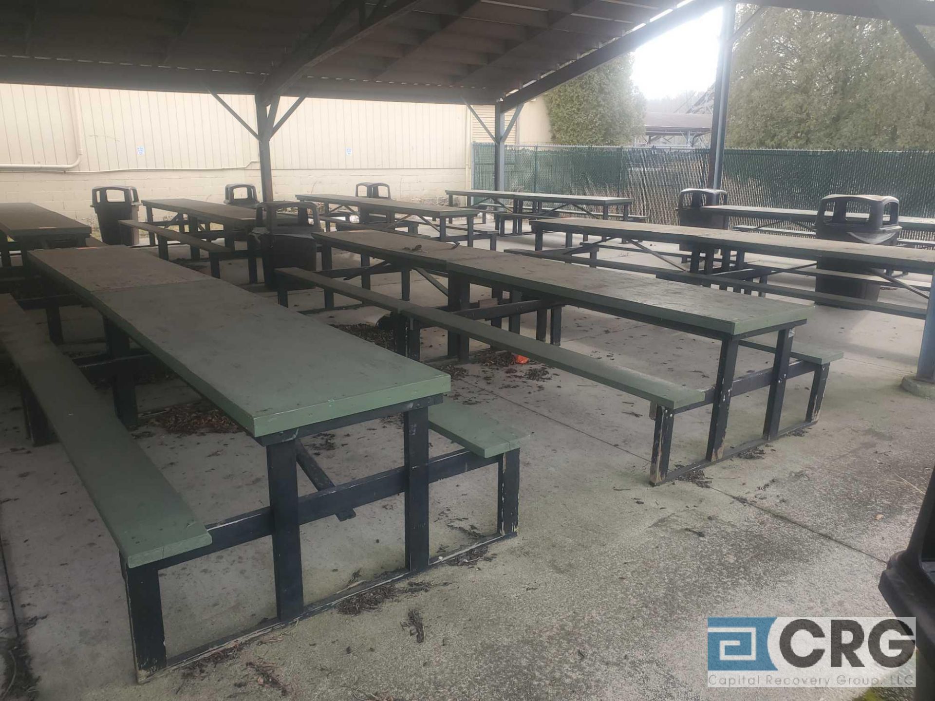 Lot of (16) 8 foot picnic tables (Dogwood Pavillion) - Image 2 of 2