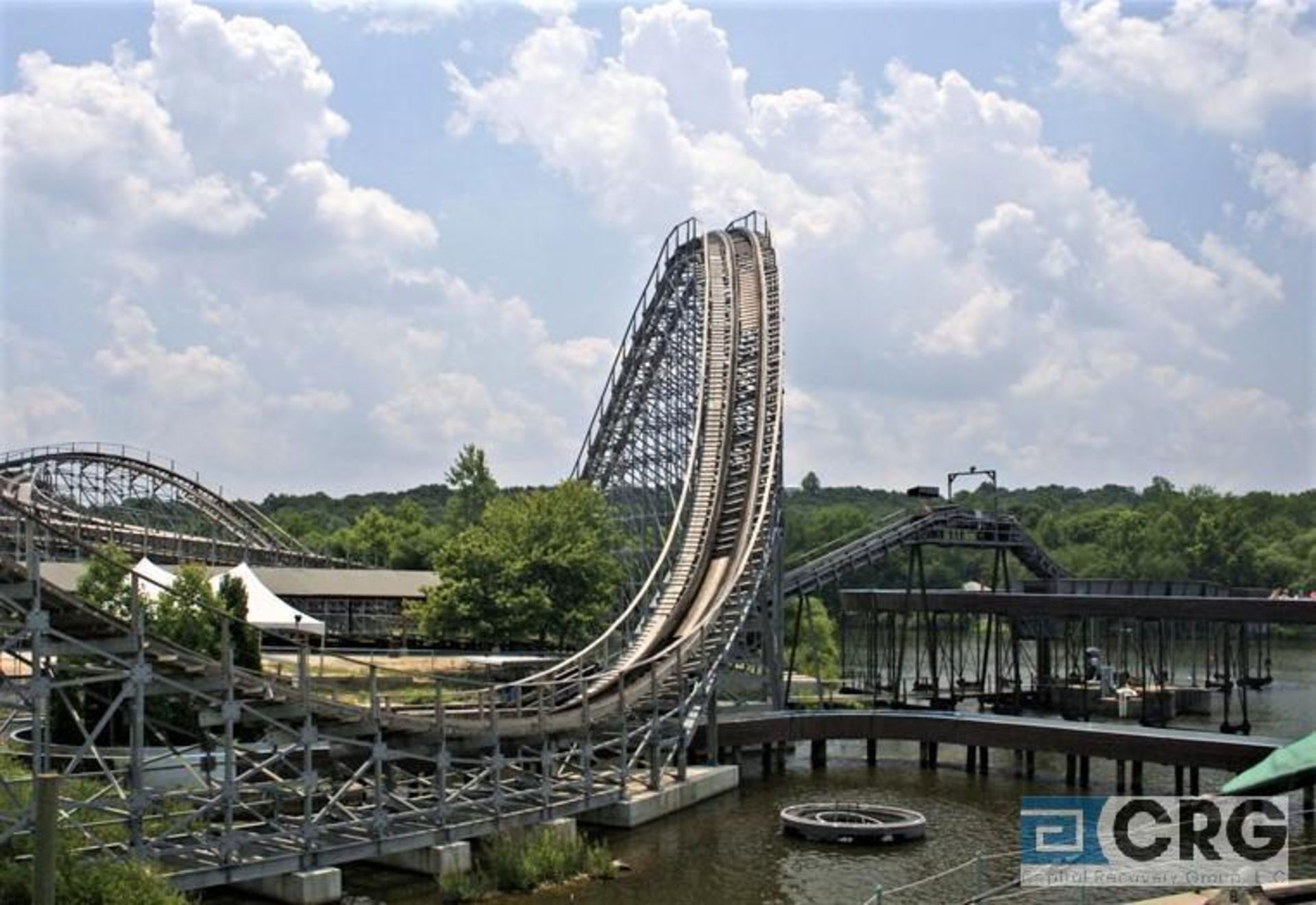 Hell Cat wood deck roller coaster, all galvanized steel structure frame, new in 2005, including - Image 2 of 9