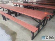 Lot of (22) 8 foot picnic tables (Elm Pavillion)