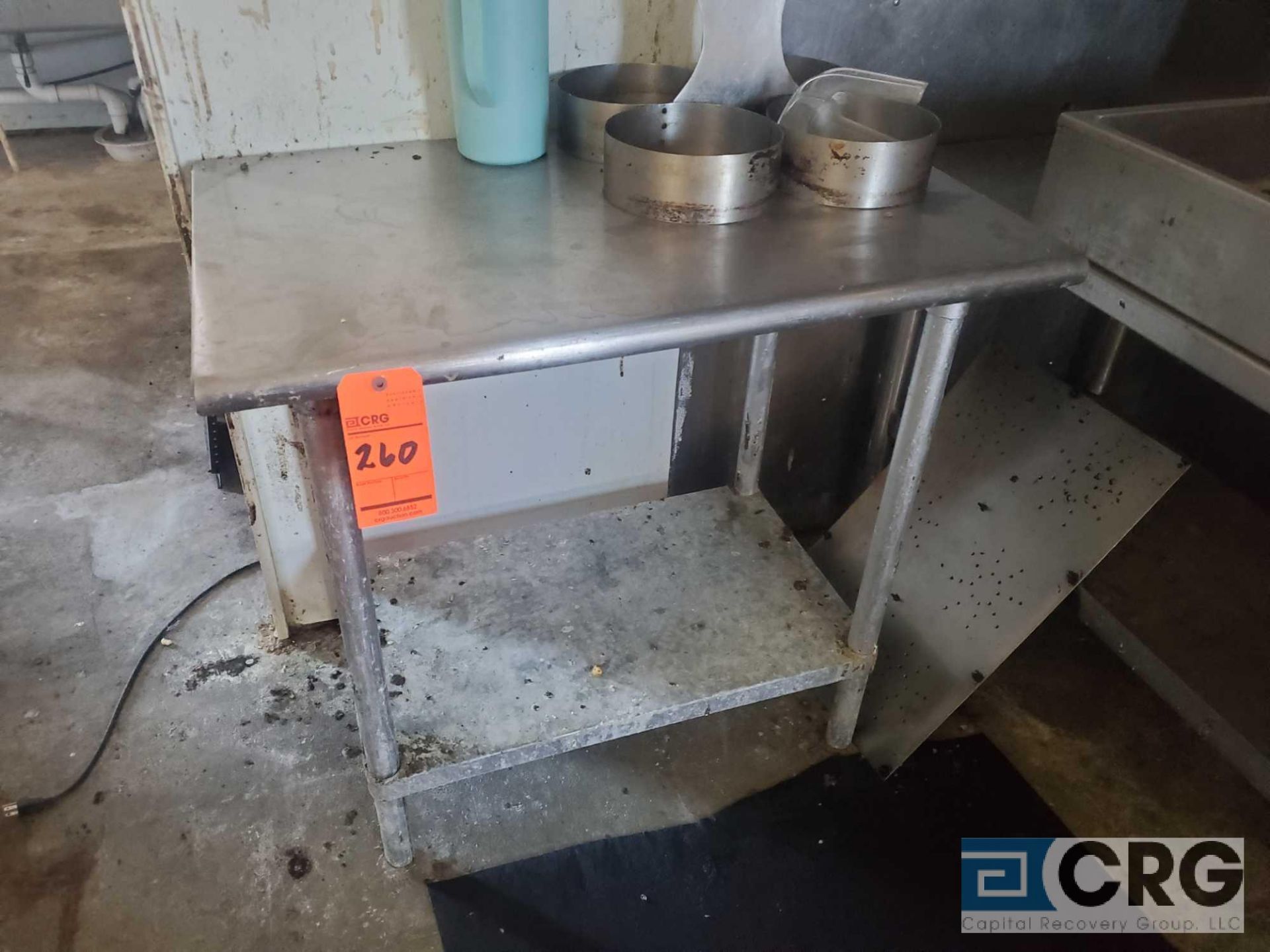 Lot of (4) asst stainless steel work tables including (2) 5 foot, (1) 4 foot and (1) 3 foot - Image 4 of 4