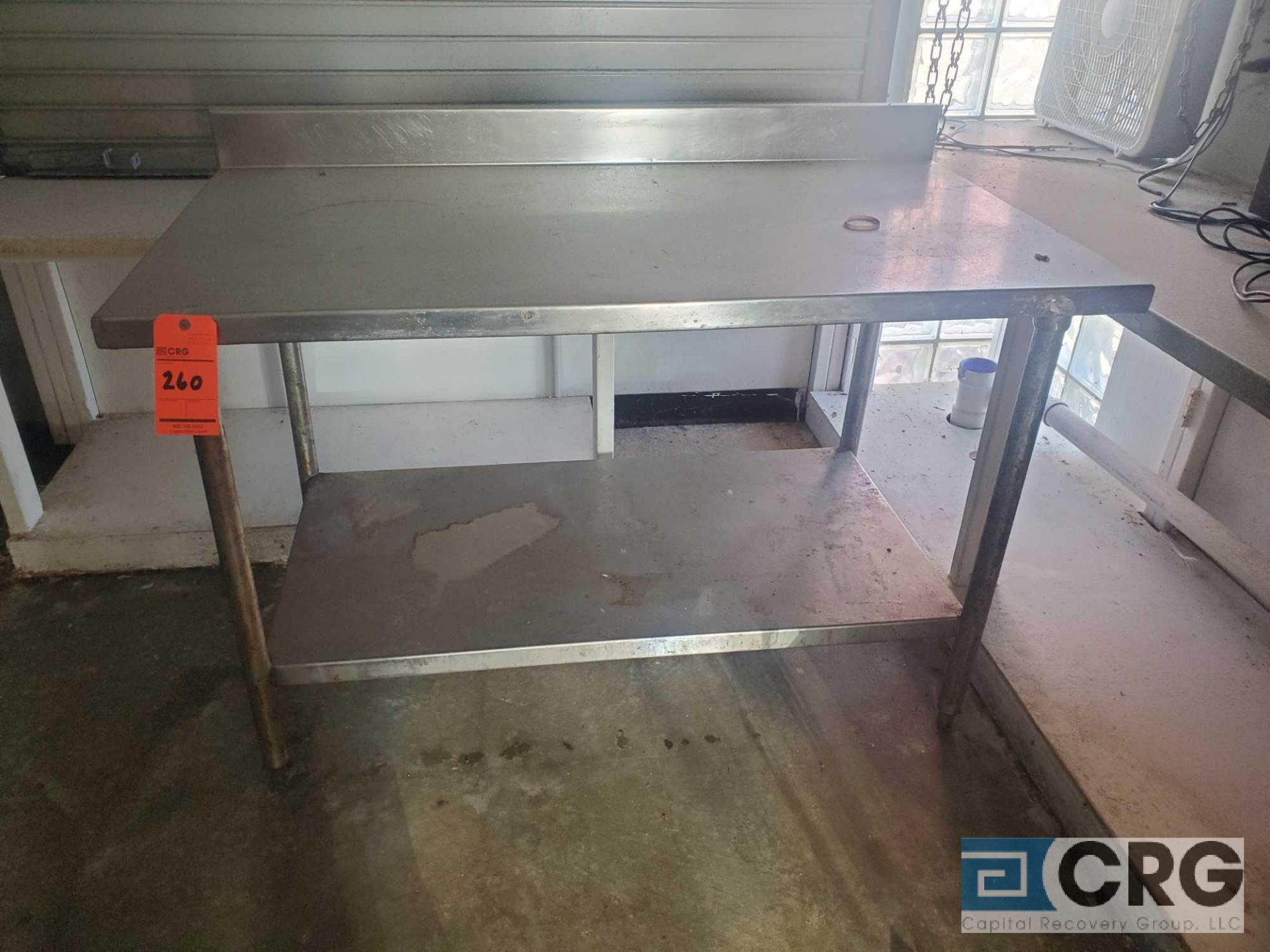 Lot of (4) asst stainless steel work tables including (2) 5 foot, (1) 4 foot and (1) 3 foot - Image 2 of 4