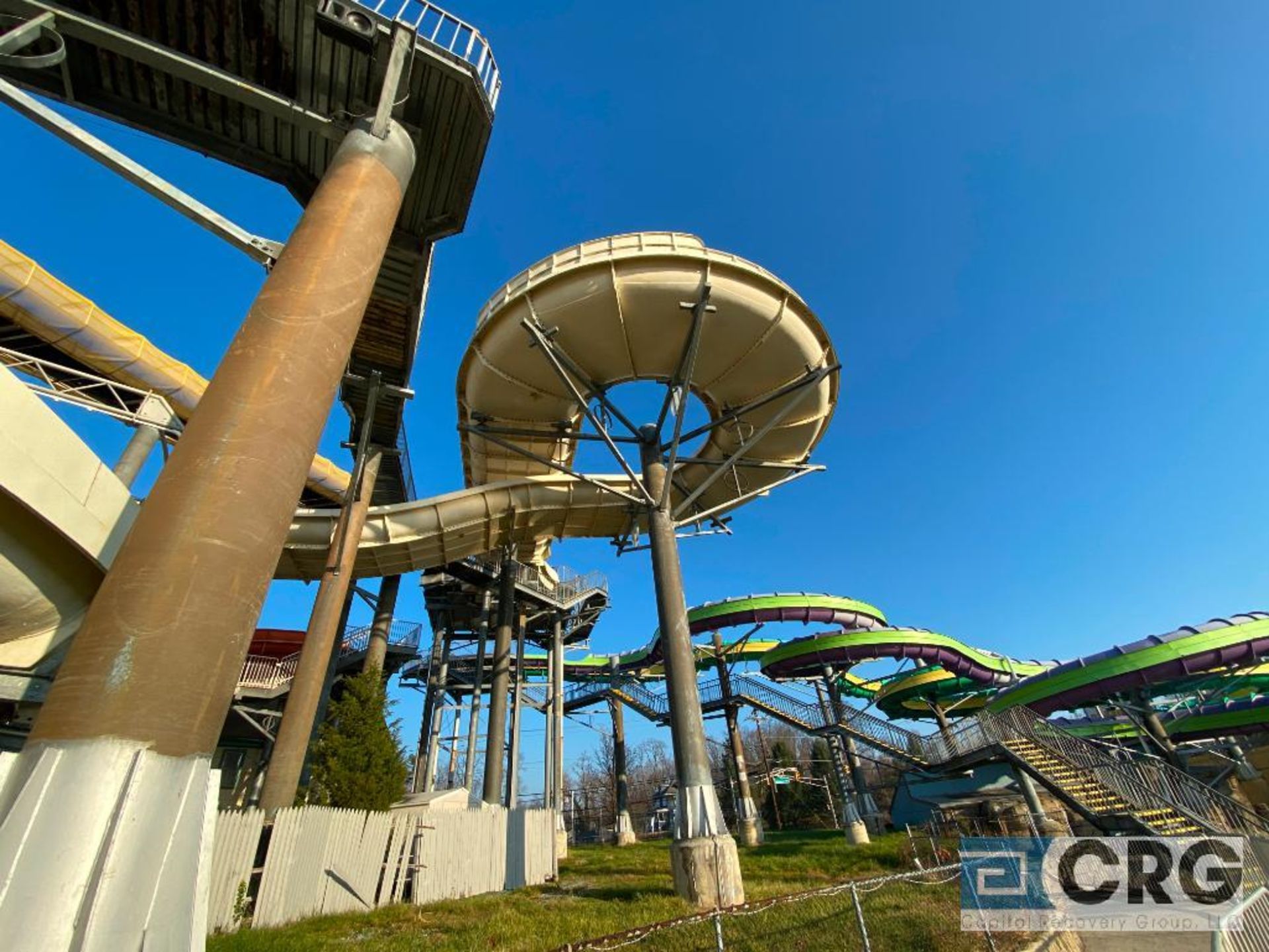 Sky River Rapids 4-person raft ride with raft and tube conveyor to top, all galvanized frame and - Image 5 of 5