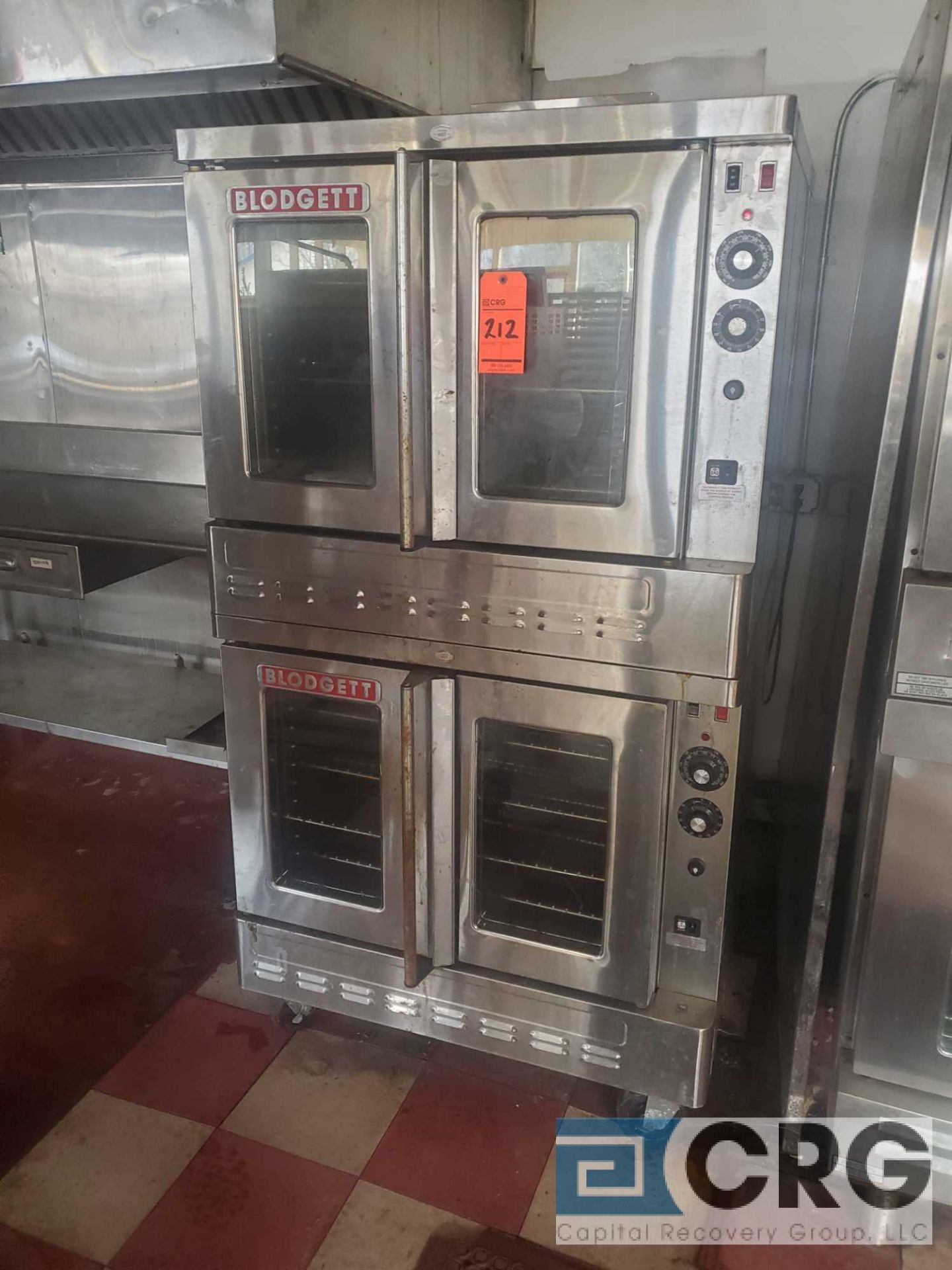 Blodgett SHO-100-G portable twin piggyback style 2-door convection ovens