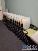 Lot of (15) Haworth nesting rolling office chairs and (2) rolling upholstered chairs