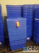 Lot of (50) interlocking stackable plastic totes with covers