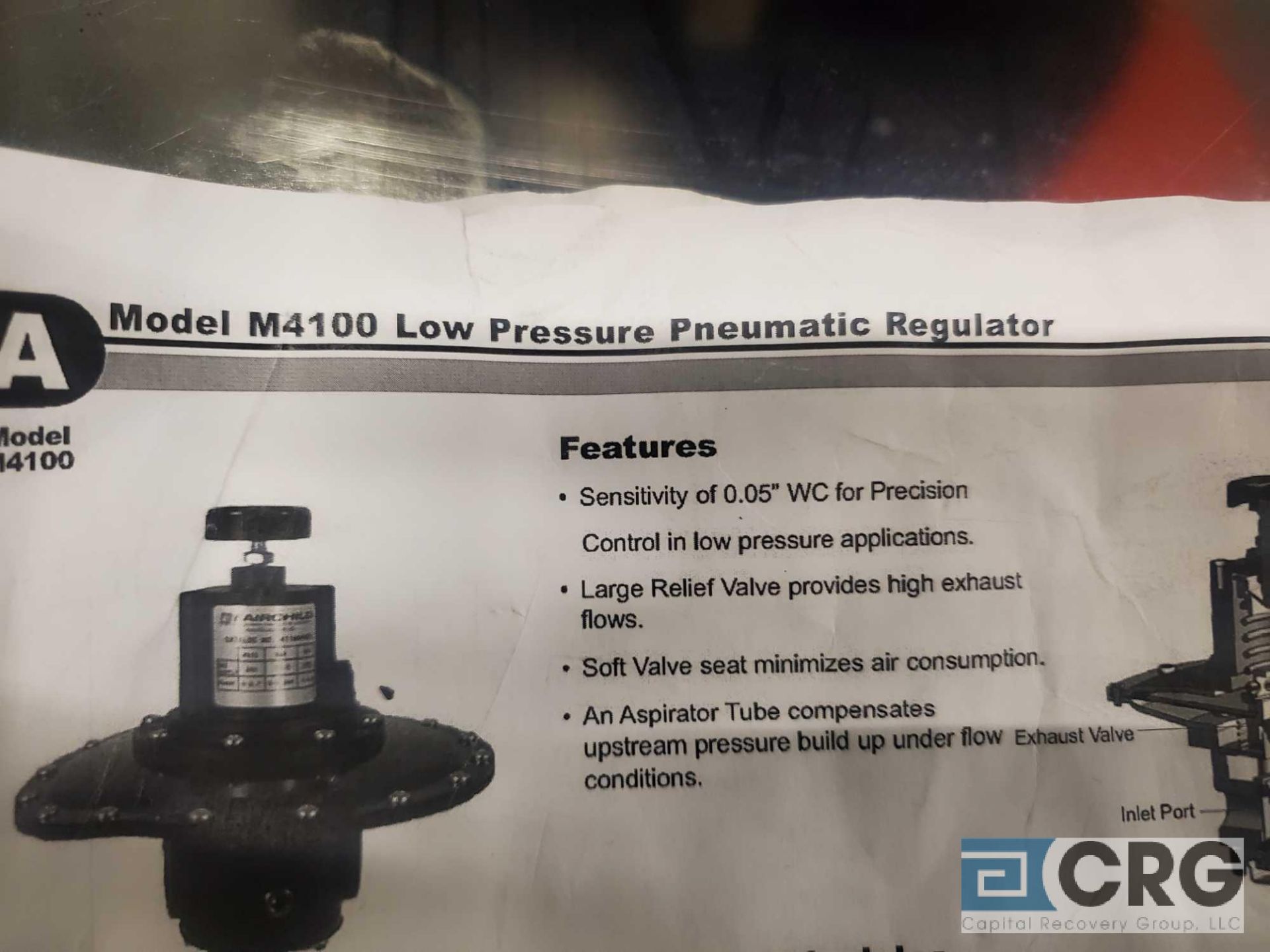 Fairchild M4100 low pressure pneumatic regulator - Image 2 of 3