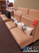 Lot of (4) upholstered leather booth benches 30 in. (long) X 25 in.