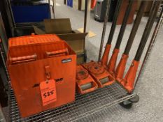 Set of (6) Multiton machinery moving rollers with (4) handles, 120,000# capacity (total)