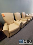 Lot of (3) high back leather chairs