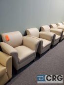 Lot of (4) waiting room leather chairs