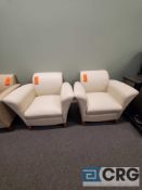 Lot of (2) waiting room leather chairs