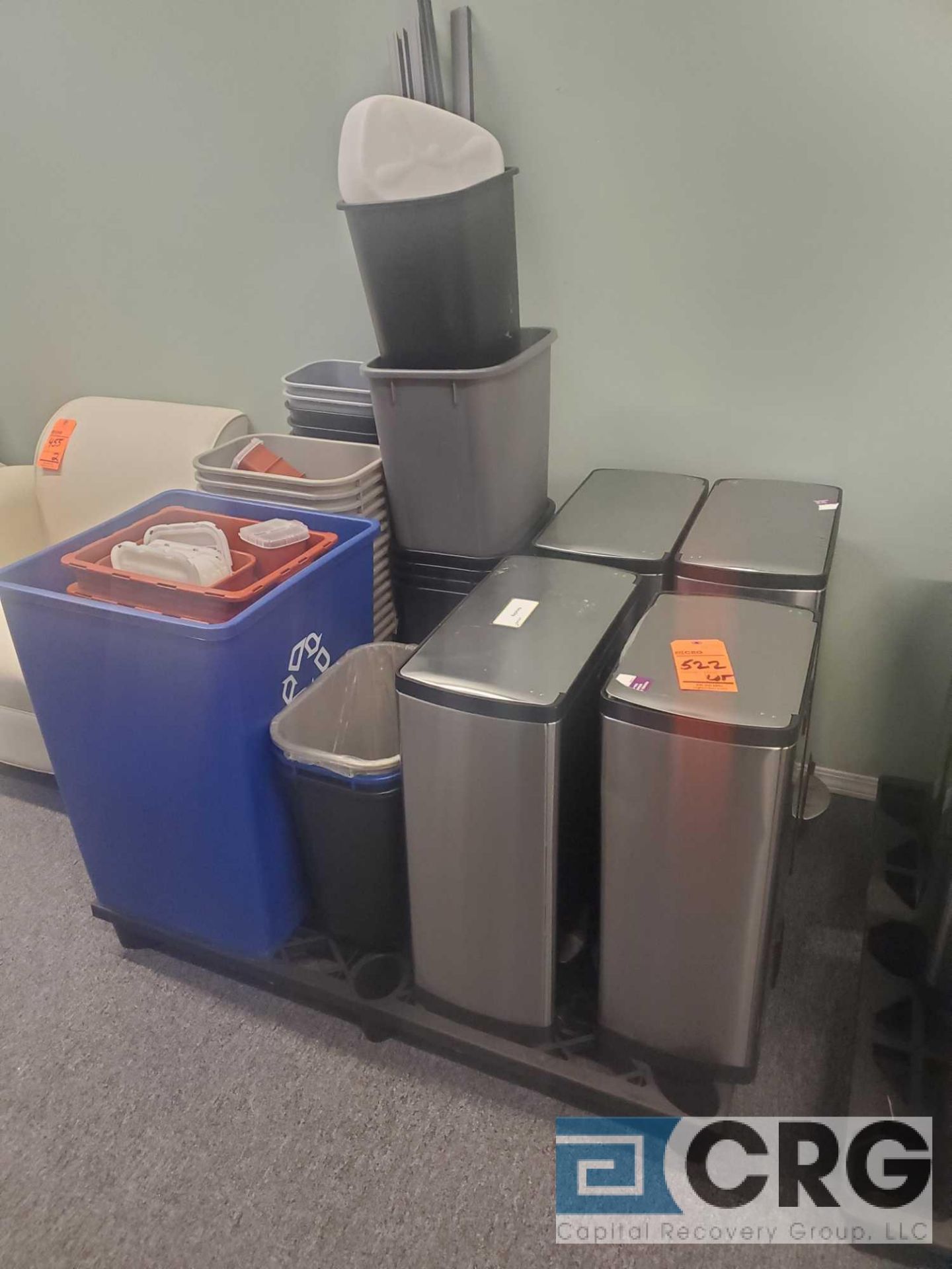 Lot of waste receptacles, sharps bins, and plastic trash cans - Image 2 of 2
