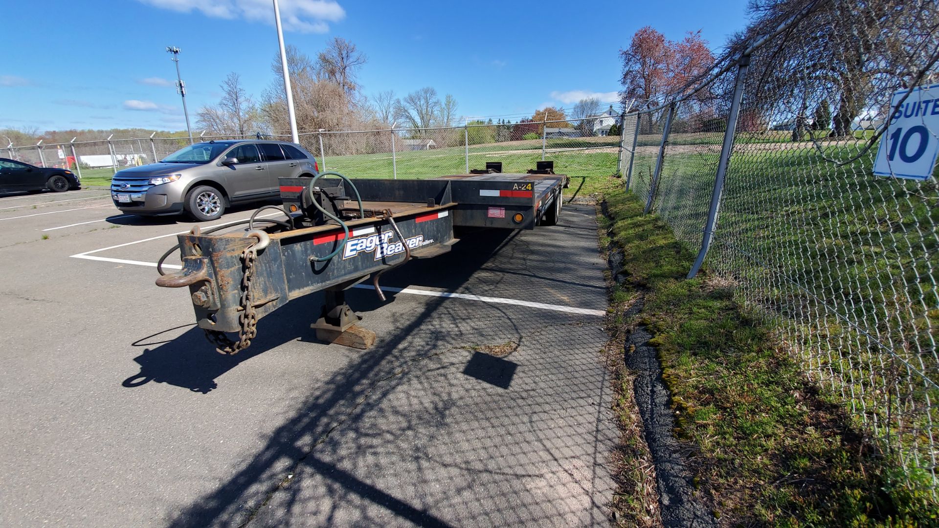 1998 Eager Beaver 20XPT T/A pintel hook equipment trailer, 21' + 6' ramps, steel frame wood deck, 20 - Image 5 of 5