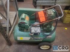 Speedaire portable horizontal air compressor, 2 HP (LOCATED ON 1ST FLOOR PRODUCTION AREA)