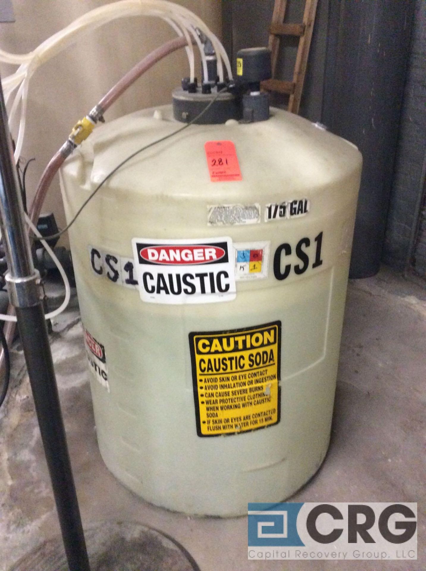 Reclaim / chemical additive system including (2) poly holding tanks and (2) 175 gallon poly - Image 5 of 5