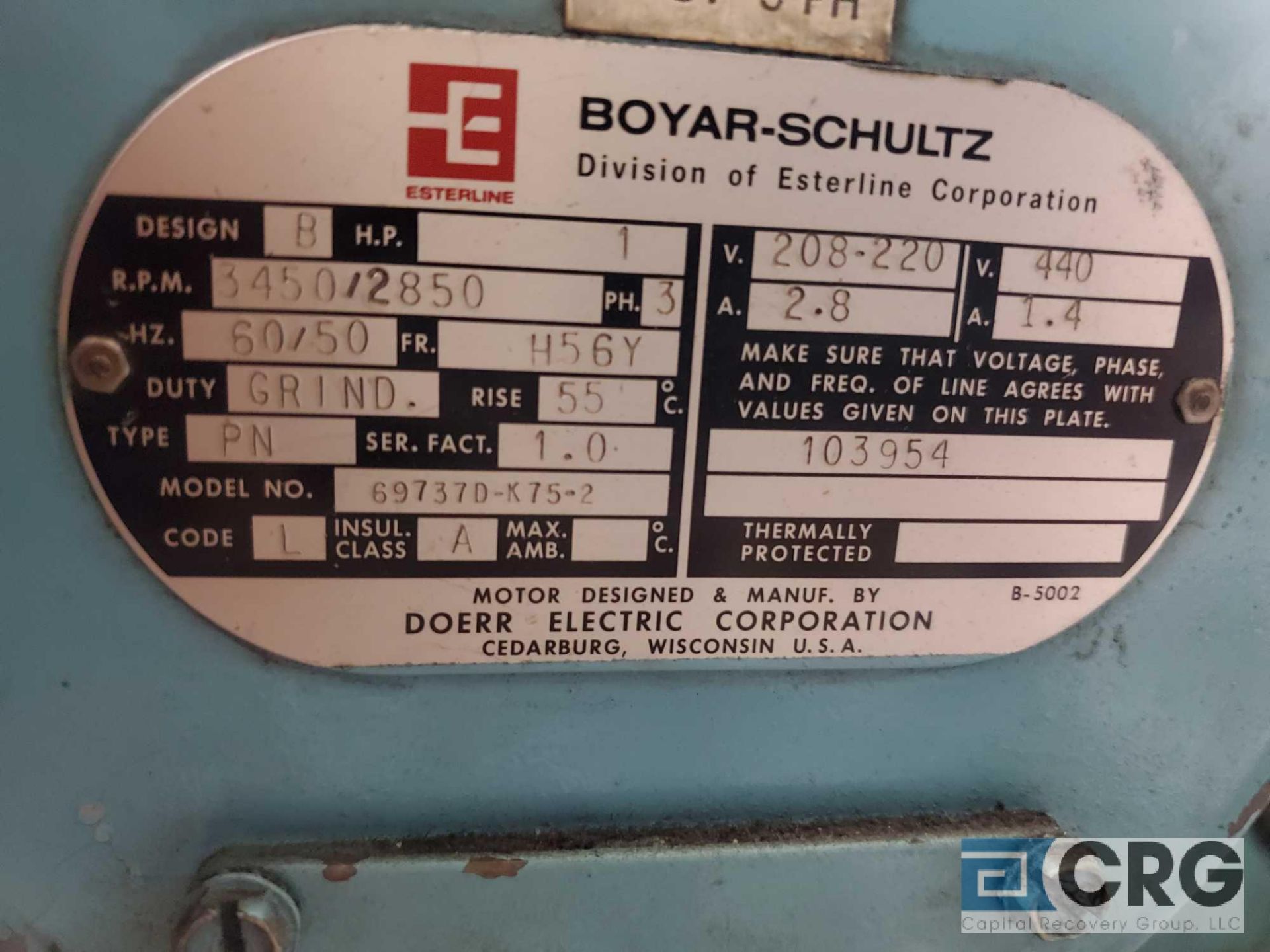 Boyar Schultz HR612 surface grinder, 8 inch capacity wheel, Walker Ceramax 6 X 12 inch mag chuck, - Image 6 of 6