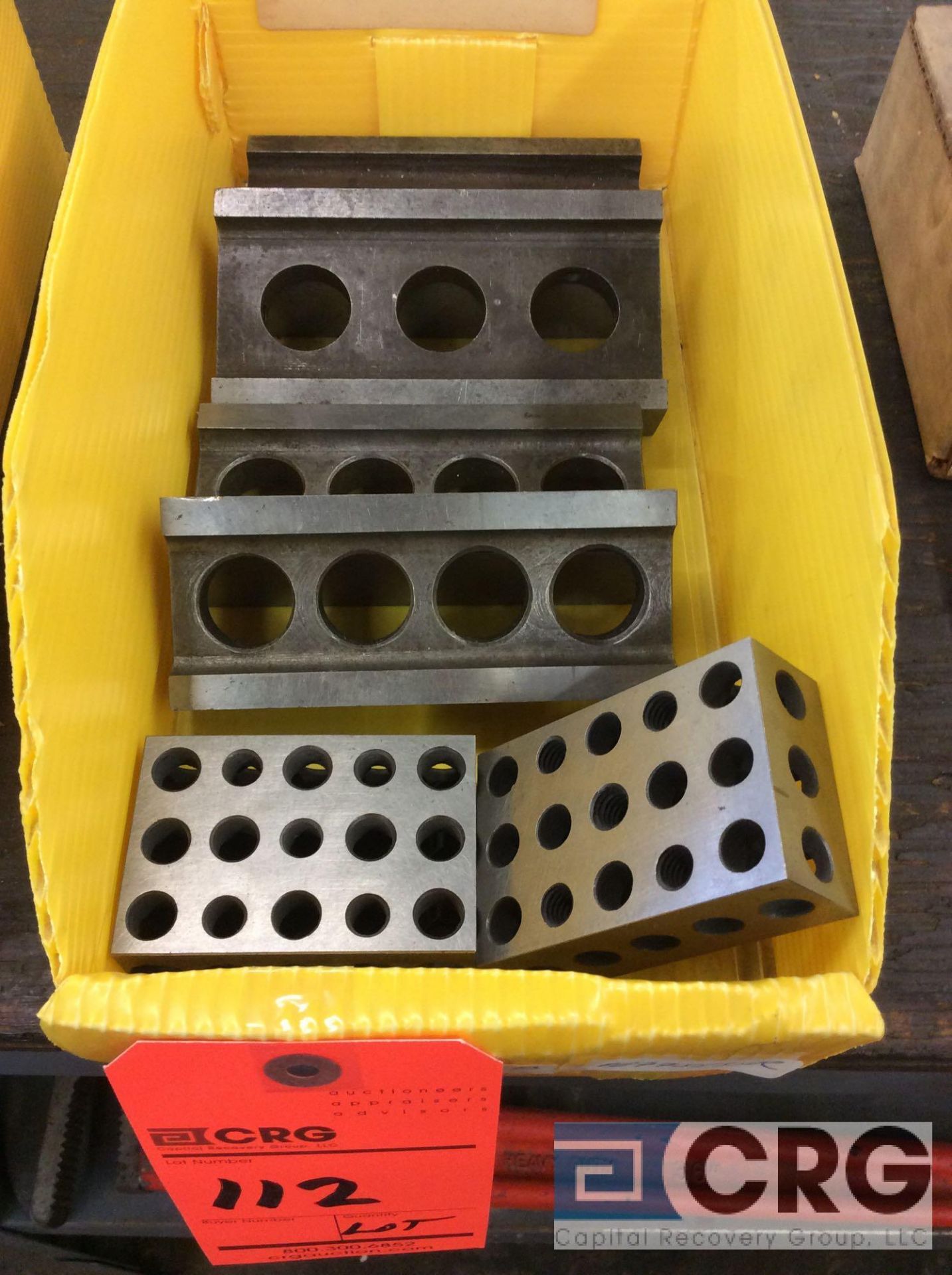 Lot of (2) sets 5 inch parallel blocks and (1) set of 1-2-3 blocks (LOCATED IN TOOL ROOM MACHINE