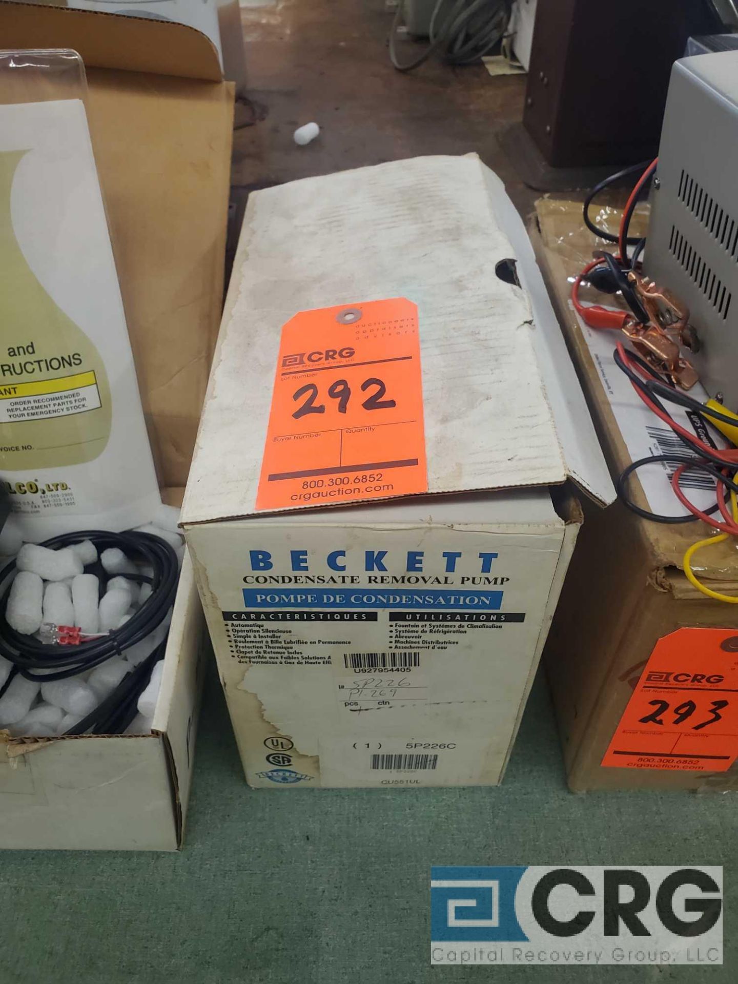 Beckett 5P226C condensate removal pump (NEW IN BOX) (LOCATED INSIDE TOOL ROOM)