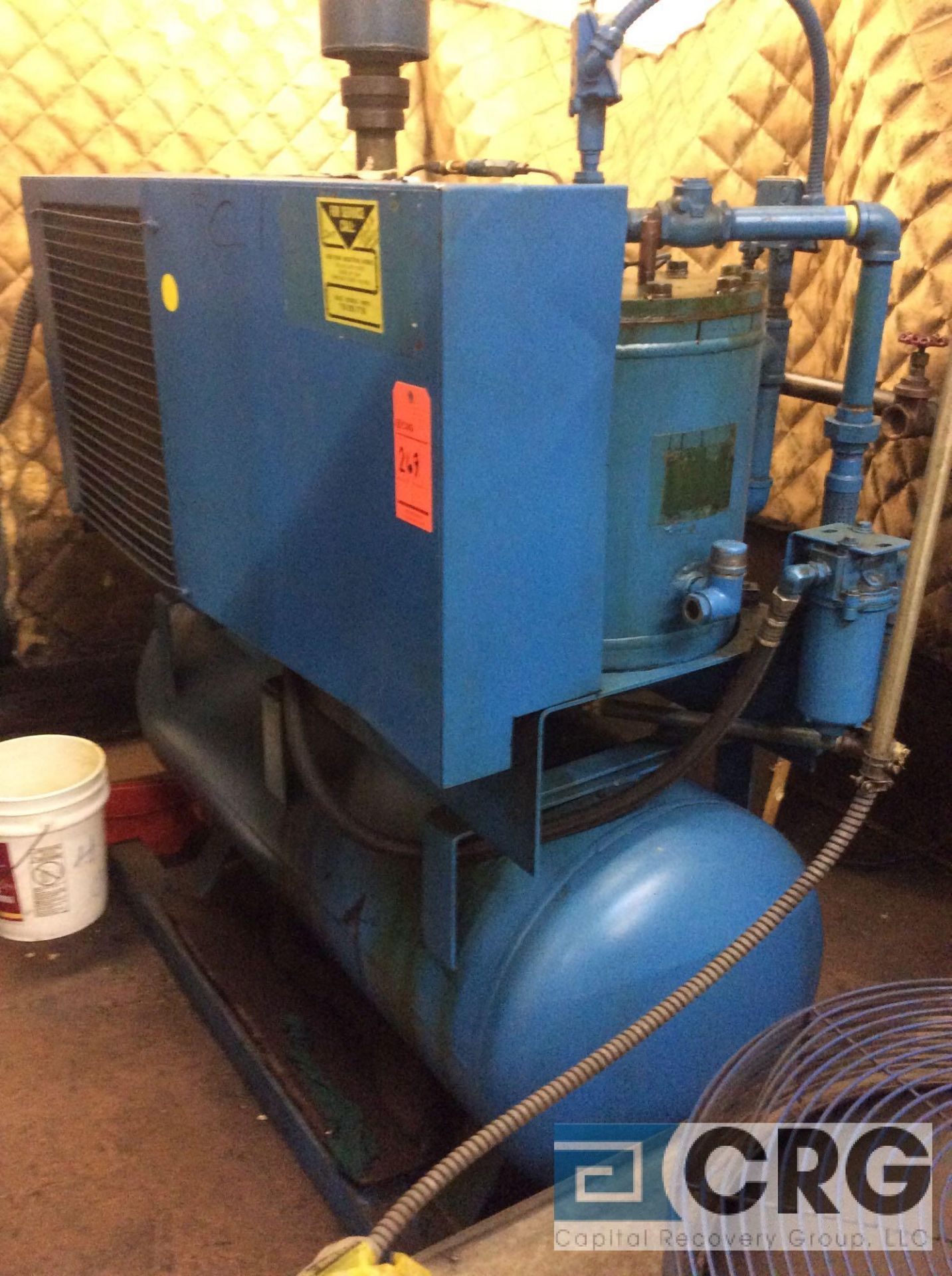 Scales horizontal air compressor, 30 HP motor, 30 psi / 300 psig, 3 phase (LOCATED ON 1ST FLOOR - Image 2 of 5