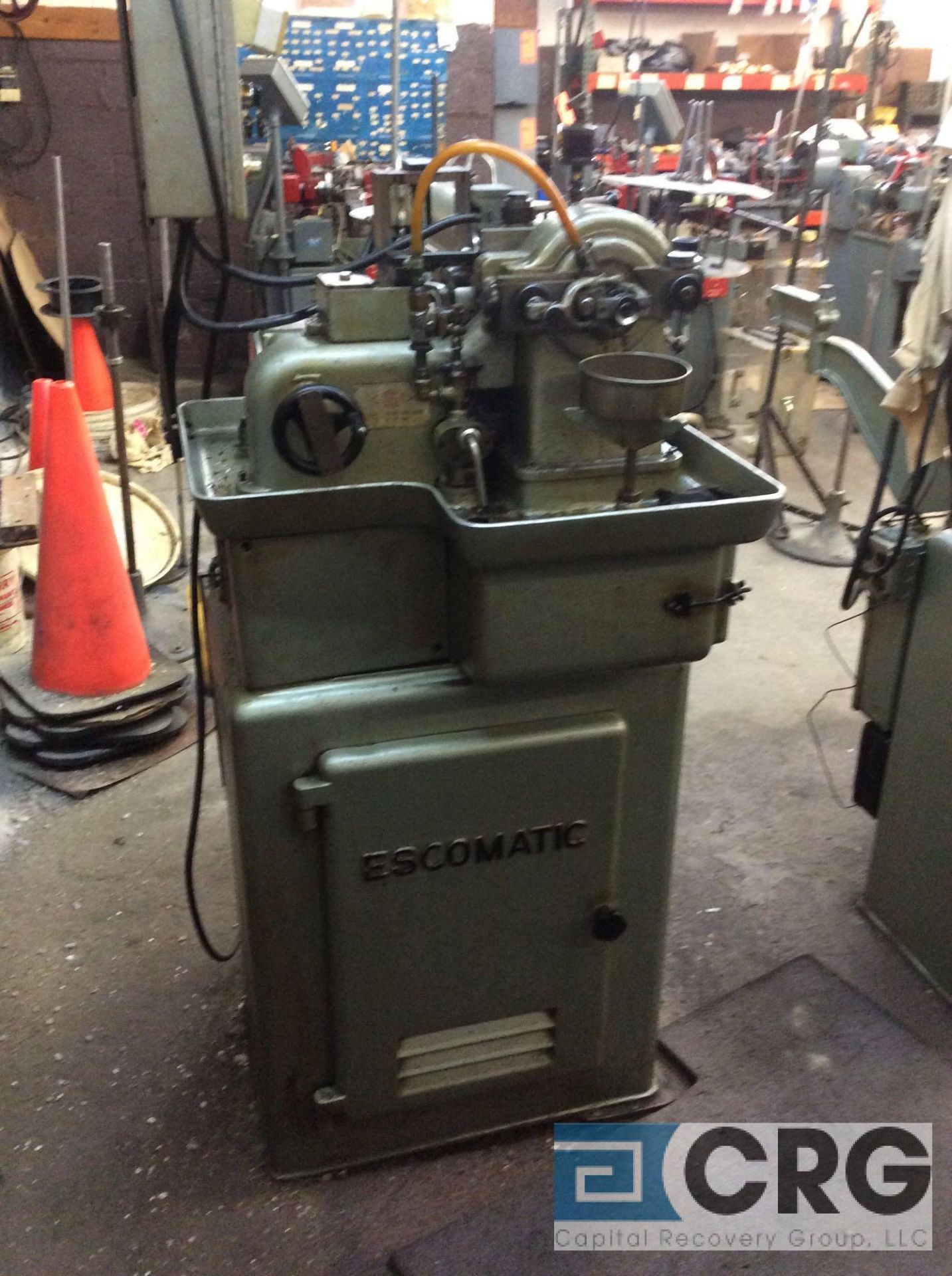 Escomatic Model D2 screw machine, coil fed, 3/16 max wire dia, with wire payoffs and rotary - Image 2 of 5