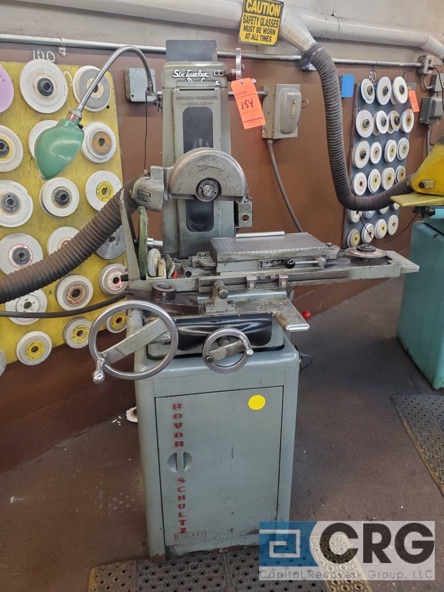 Boyar Schultz 612 Deluxe surface grinder, 8 inch capacity wheel, Walker 6 X 12 inch mag chuck, 1 HP,