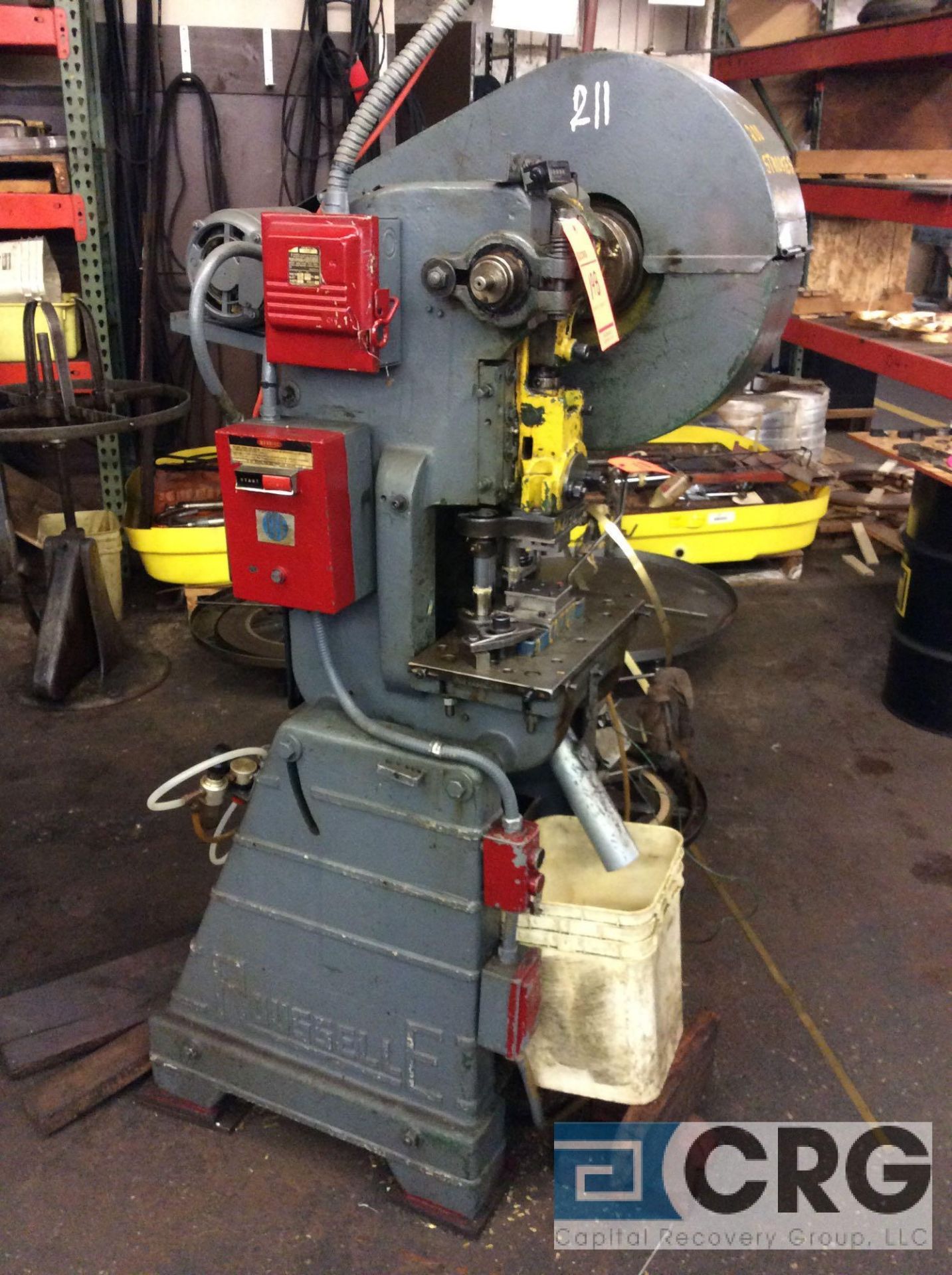 Rousselle 1A 10 ton punch press, sn 20662, 2 inch stroke, 6 1/4 inch shut height, 1 1/2 inch - Image 2 of 4
