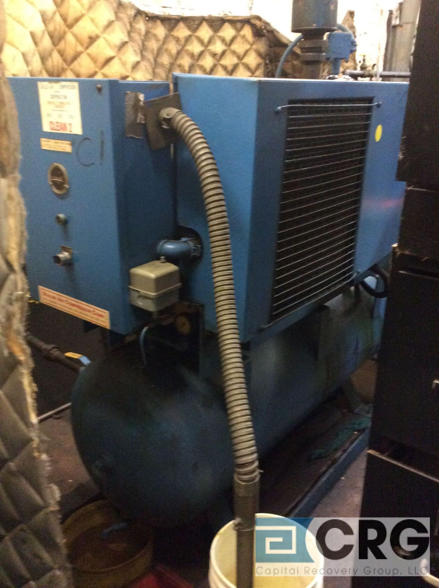 Scales horizontal air compressor, 30 HP motor, 30 psi / 300 psig, 3 phase (LOCATED ON 1ST FLOOR - Image 3 of 5