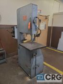 Whitney Stueck A24V vertical bandsaw, 24 inch throat, 3 phase with MSC 9514738 saw blade welder /