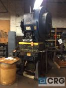 Danly 60:ton press with air clutch, sn 6051960163, 3 1/2 inch stroke, 13 1/2 inch shut height,