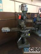 Bridgeport vertical milling machine, sn 242492, 1 HP, 9 X 42 inch table with Lyman MK4 power feed, 6
