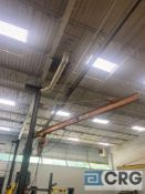 Abell and Howe 1 ton jib crane, 14 foot beam mounted with David Round and Sons 1 ton electric hoist